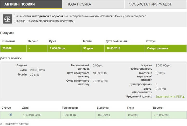 Личный кабинет