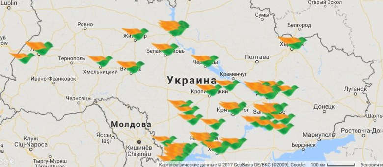 Карта відділень Ваша Готівочка