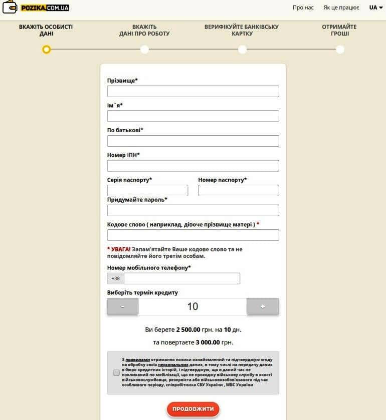 Особисті дані