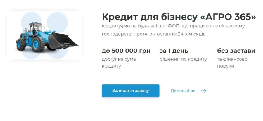 Кредит для агробізнесу від ІдеаБанк