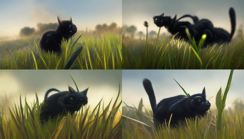 Кот у полі згенерований нейромережею