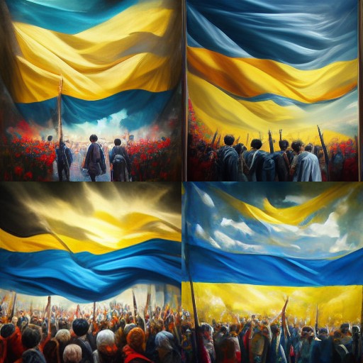 4 згенерованих сартових зображення у Midjourney