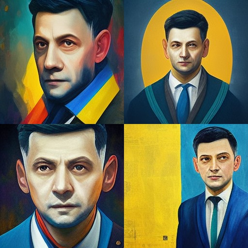 Володимир Зеленський намальований нейромережею Midjourney