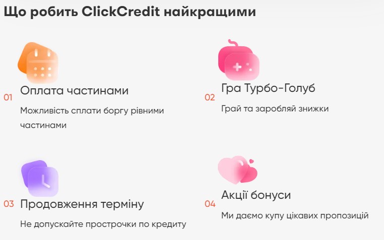 Переваги мікропозик в МФО Клік Кредит