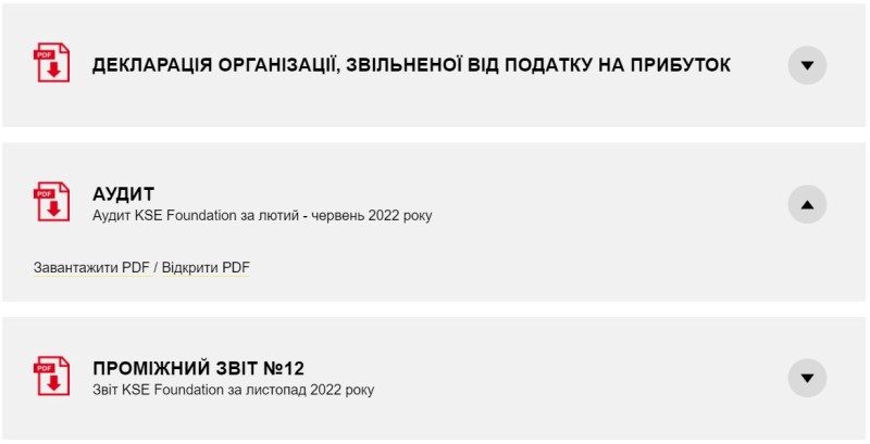 KSE Foundation - звітність