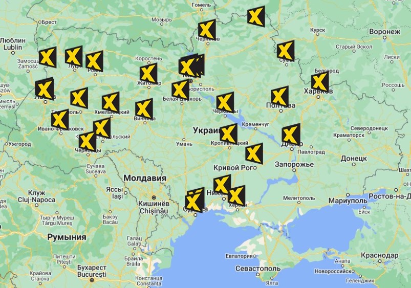 Карта відділень FinX