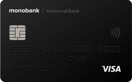 Кредитна картка Монобанку з кешбеком