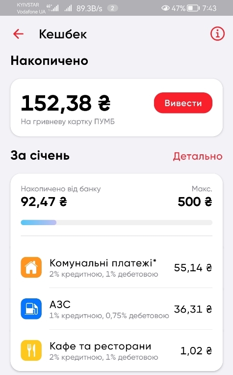 Кешбек від ПУМБ