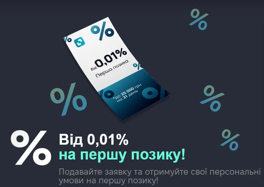  Перший кредит під 0 у TOP1 Money