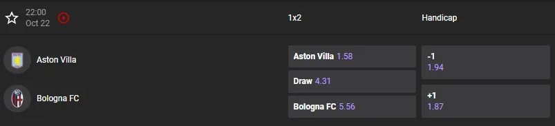 Приклад ставок з м'якою форою